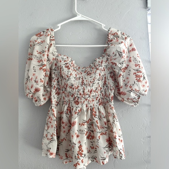 SHEIN Floral Peplum Blouse/Top🌸 Size Small - Picture 1 of 5